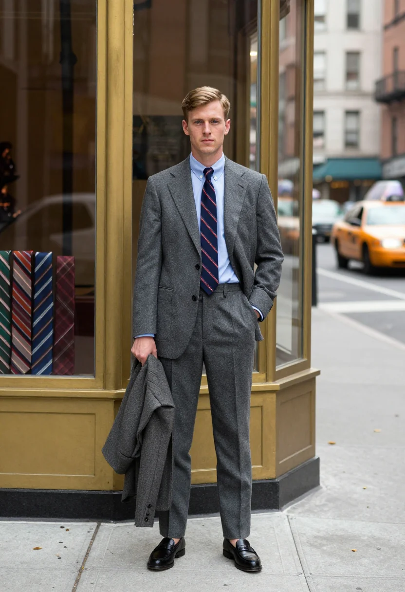 AI brooks brothers ivy sample — portrait of a man, full-length portrait of an American man i
