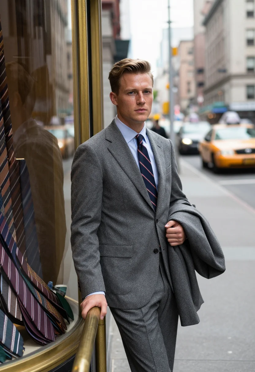 AI brooks brothers ivy sample — portrait of a man, half-length portrait of an American man i