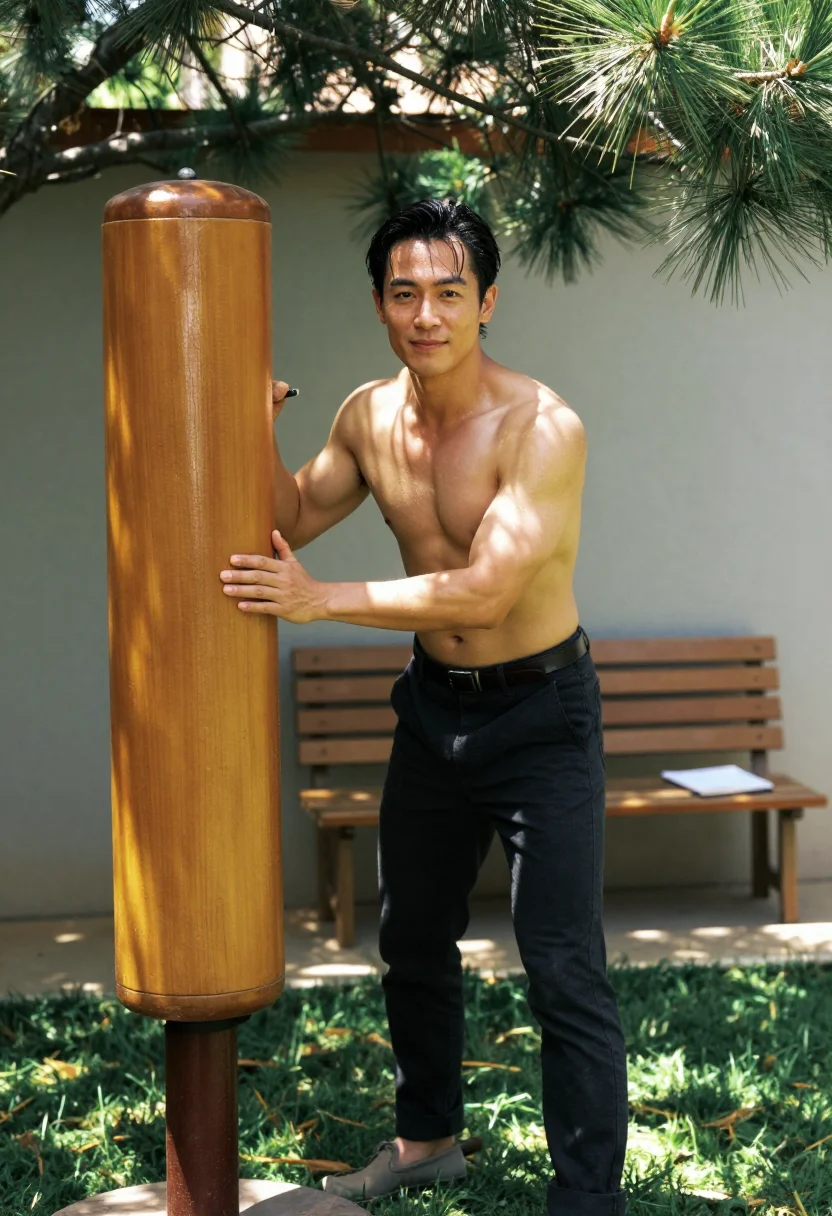 AI bruce lee sample — portrait of a man, half-length portrait of an East-Asian man