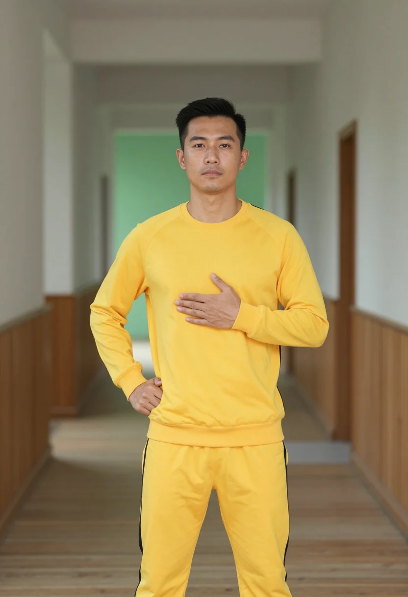 AI bruce lee sample — portrait of a man, close half-length portrait of an East-Asi