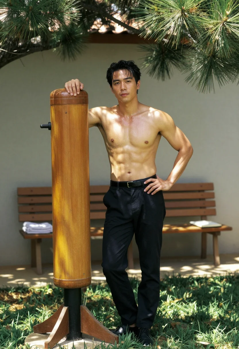 AI bruce lee sample — portrait of a man, three-quarter-length portrait of an East-