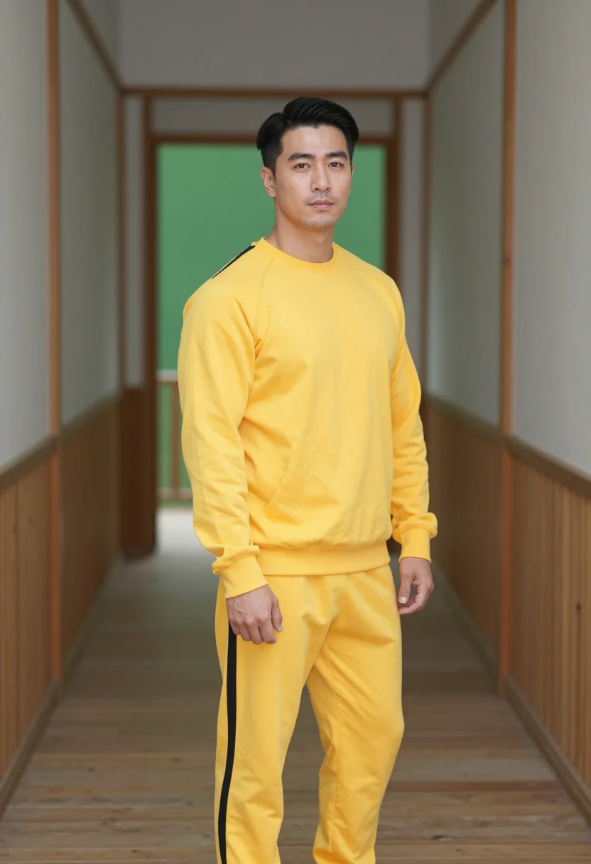 AI bruce lee sample — portrait of a man, half-length portrait of an East-Asian man