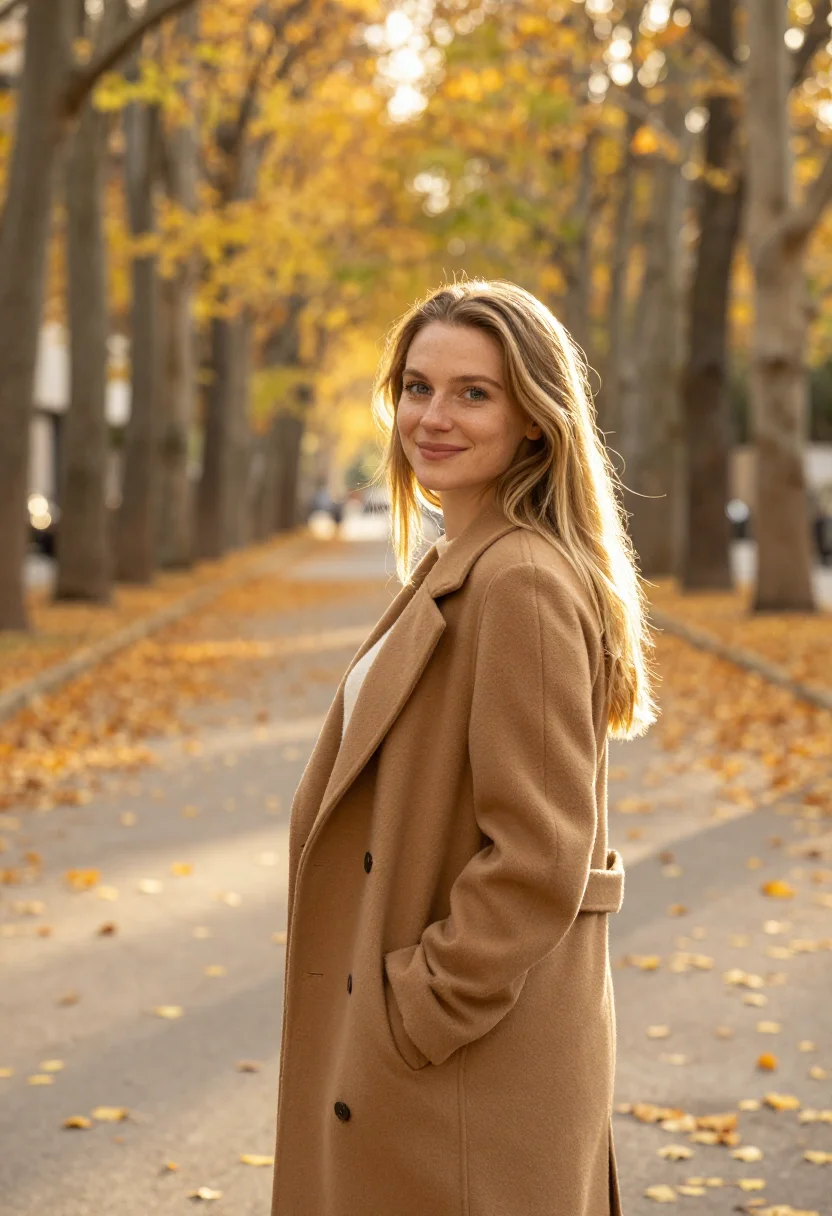 AI buenos aires autumn april plane gold sample — portrait of a woman, an English traveller in her late twenti