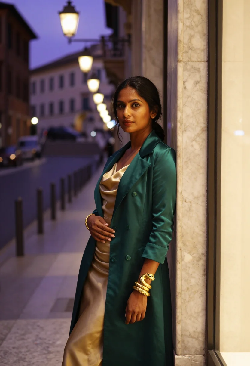 AI bulgari serpenti sample — portrait of a woman, half-length portrait of a South-Asian w