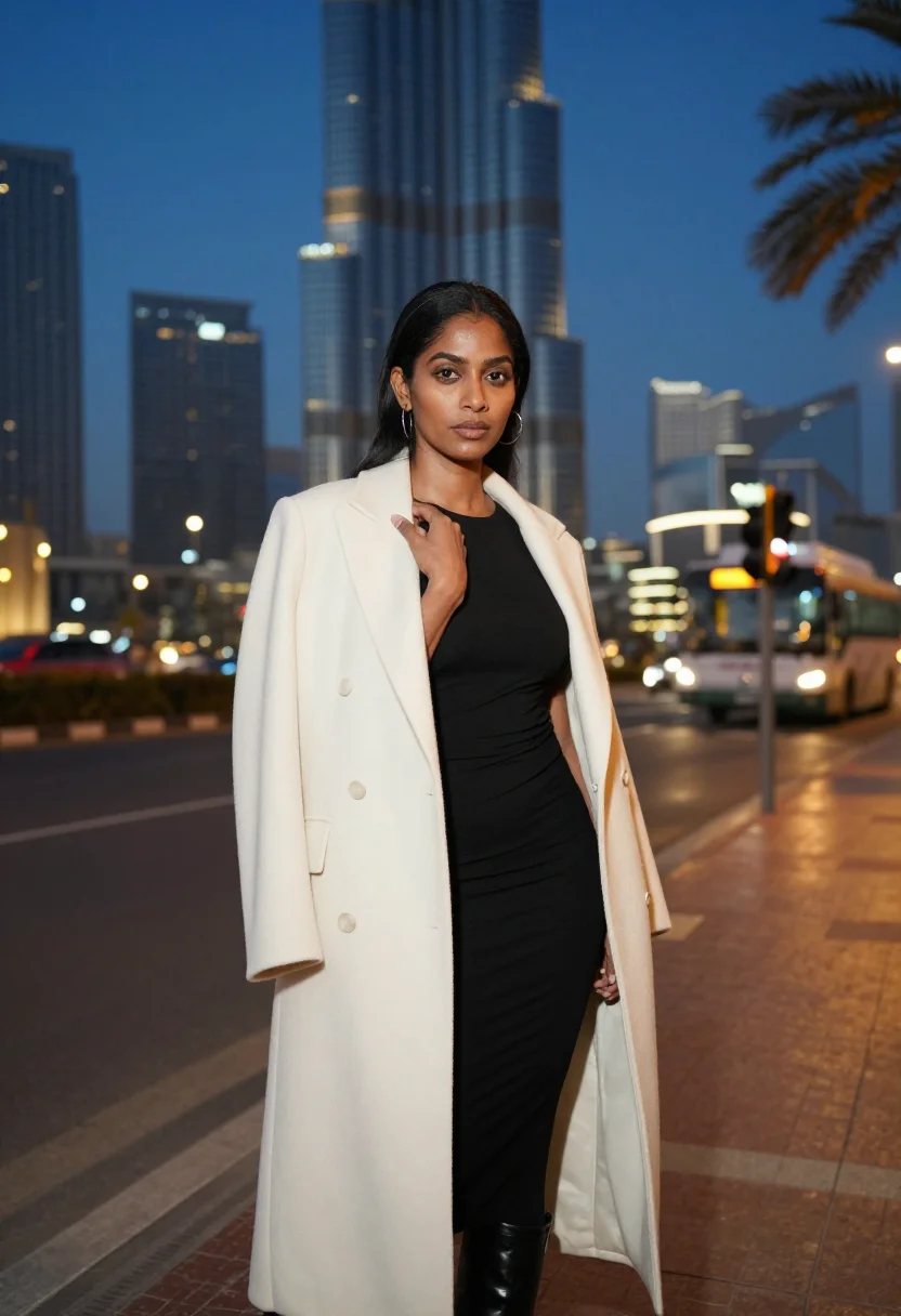 AI burj khalifa sample — portrait of a woman, head-and-shoulders portrait of a South-