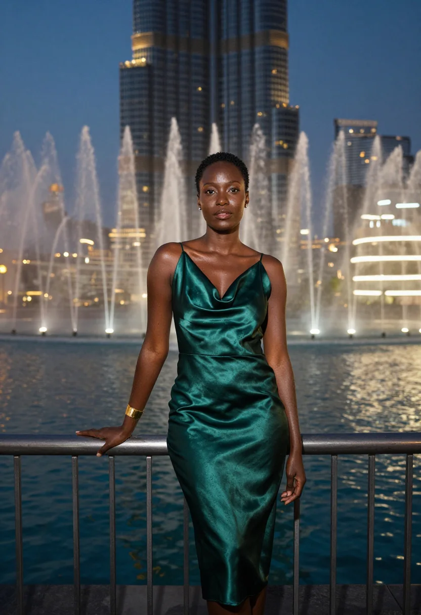 AI burj khalifa sample — portrait of a woman, half-length three-quarter portrait of a