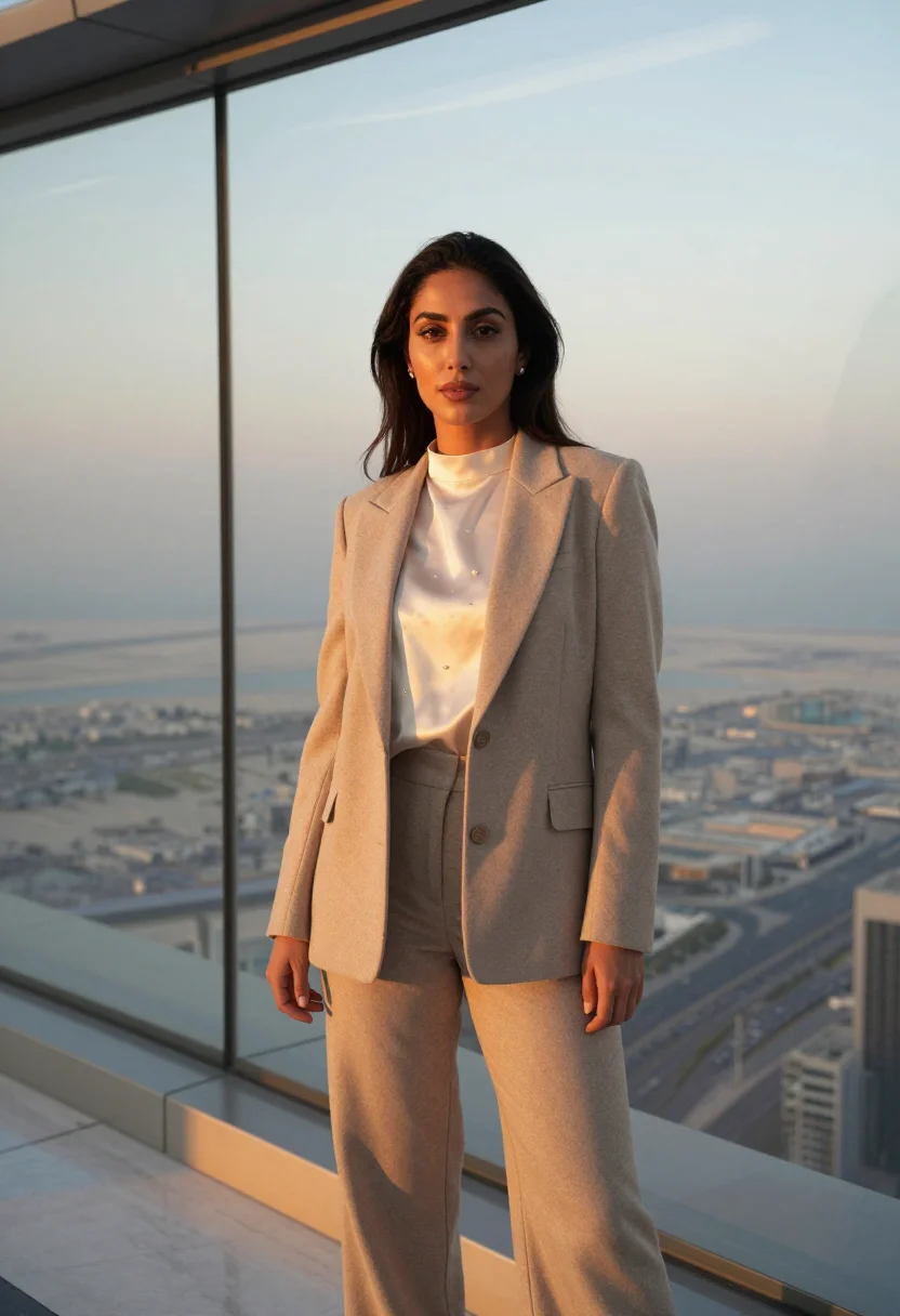AI burj khalifa sample — portrait of a woman, half-length three-quarter portrait of a