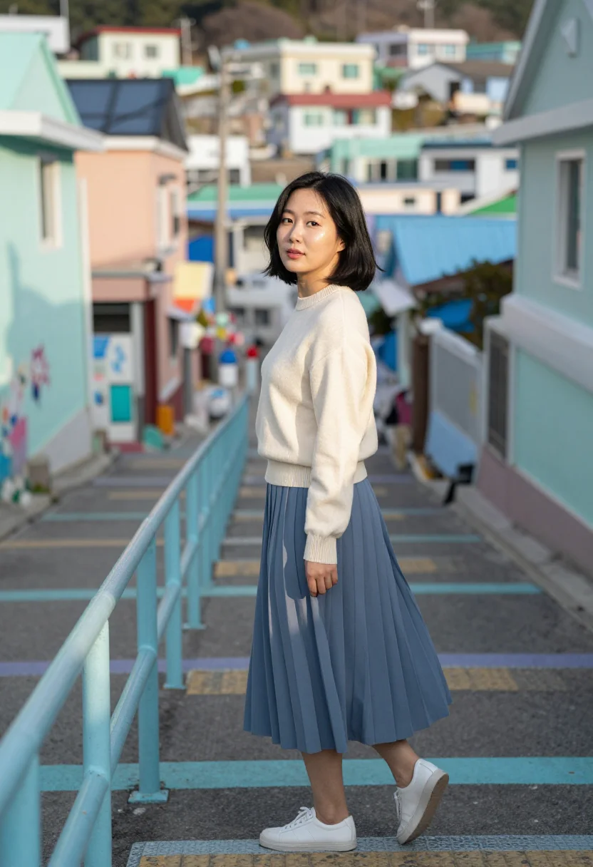 AI busan sample — portrait of a woman, three-quarter-length portrait of a Kore