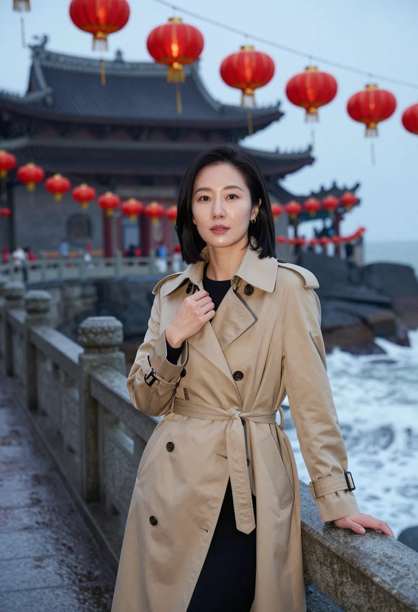 AI busan sample — portrait of a woman, chest-up portrait of a Korean woman in