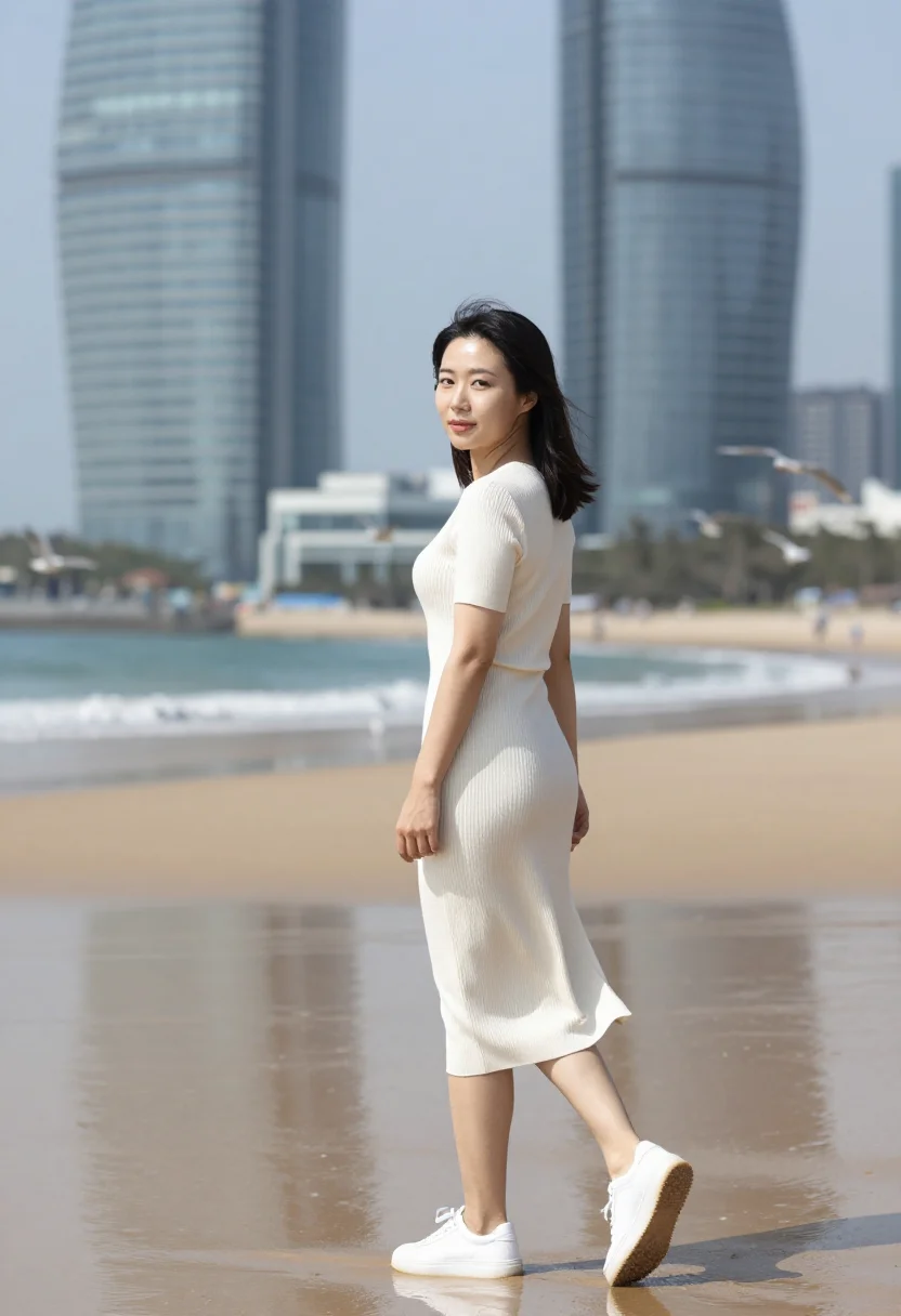 AI busan sample — portrait of a woman, three-quarter-length portrait of a Kore