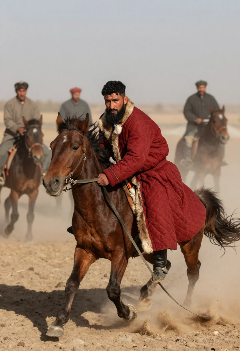 Example portrait from the AI Buzkashi Chapandaz — Free Preview, Train Once