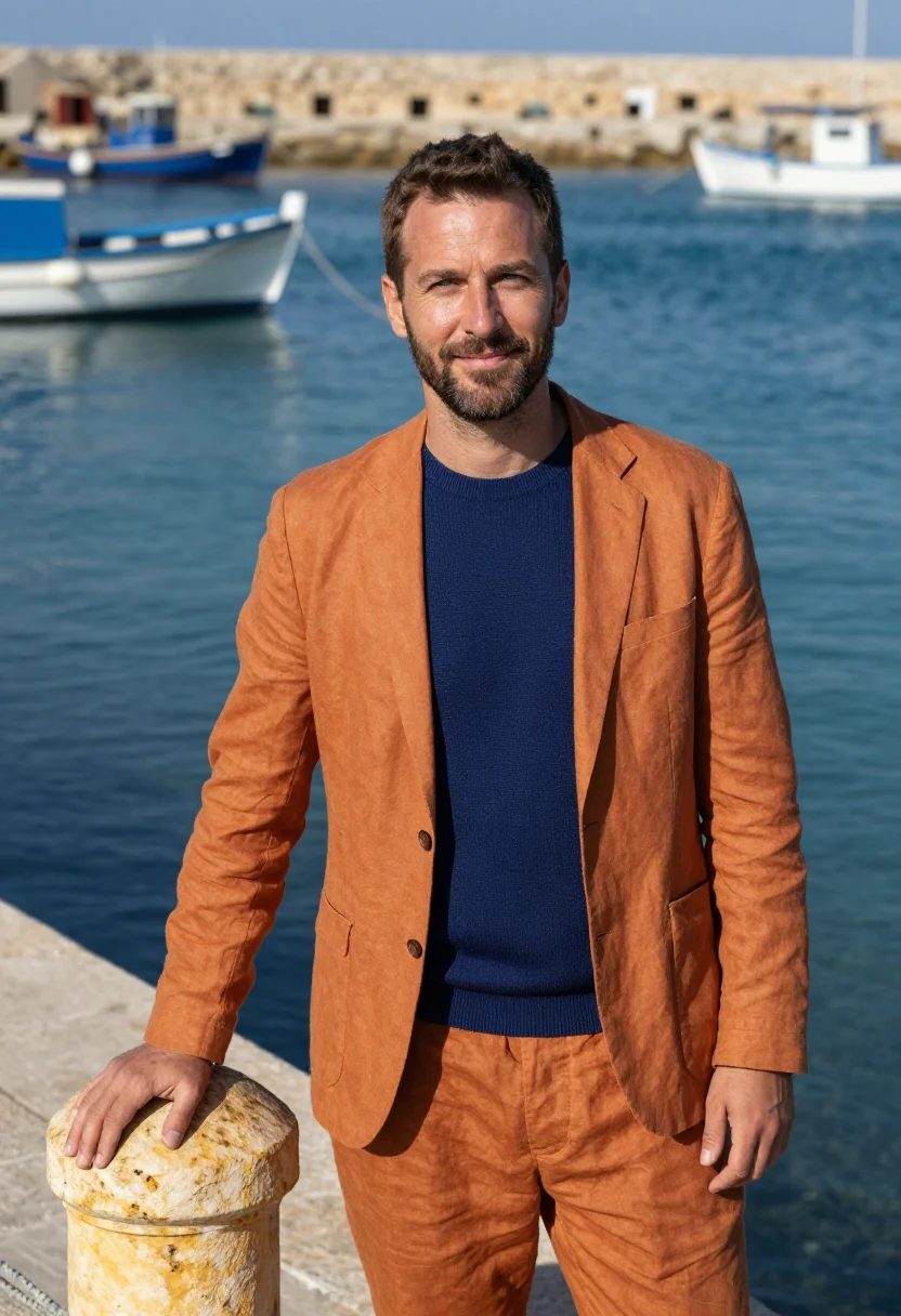 AI byblos marine archaeologist ochre sea sample — portrait of a man, a marine archaeologist of English descent