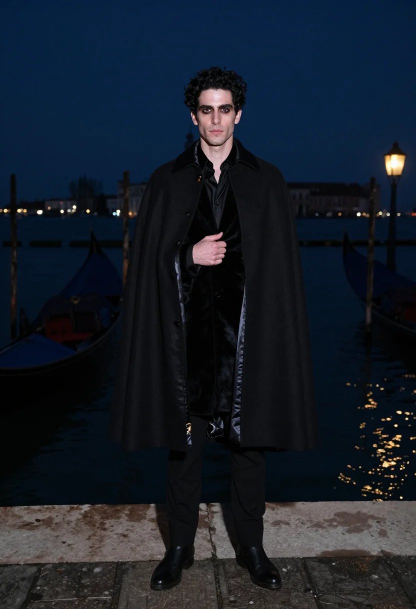AI byron noir sample — portrait of a man, in his early thirties with pale skin, dar