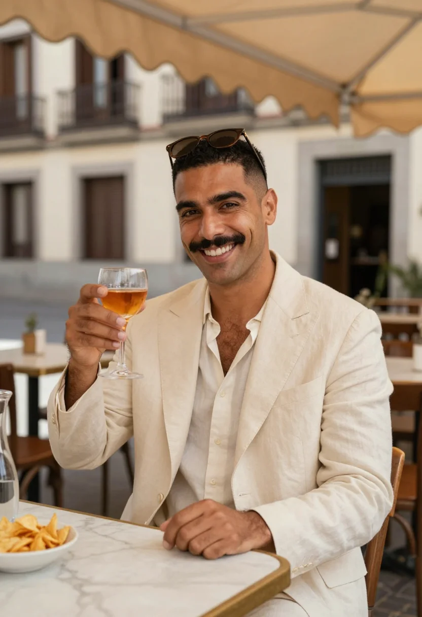 AI c tangana madrileno sample — portrait of a man, half-length portrait of a man of Southern