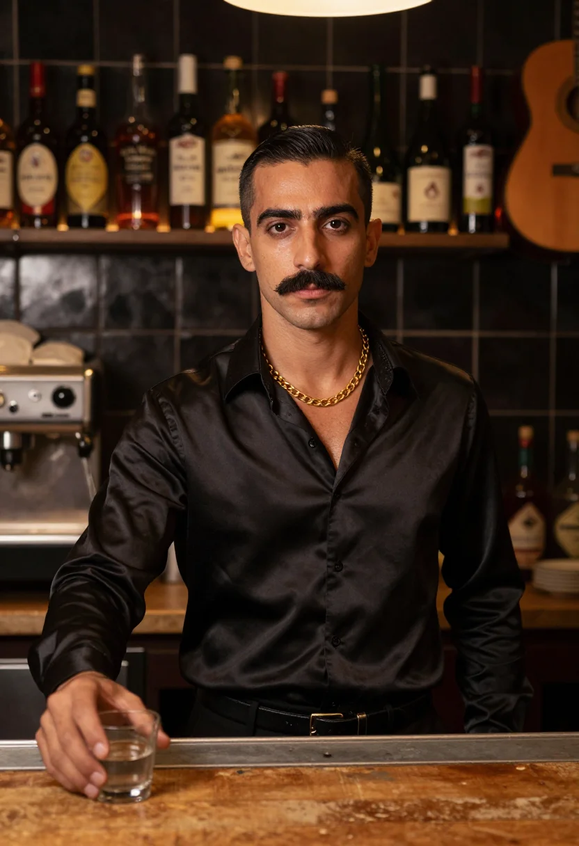 AI c tangana madrileno sample — portrait of a man, close half-length portrait of a man of So