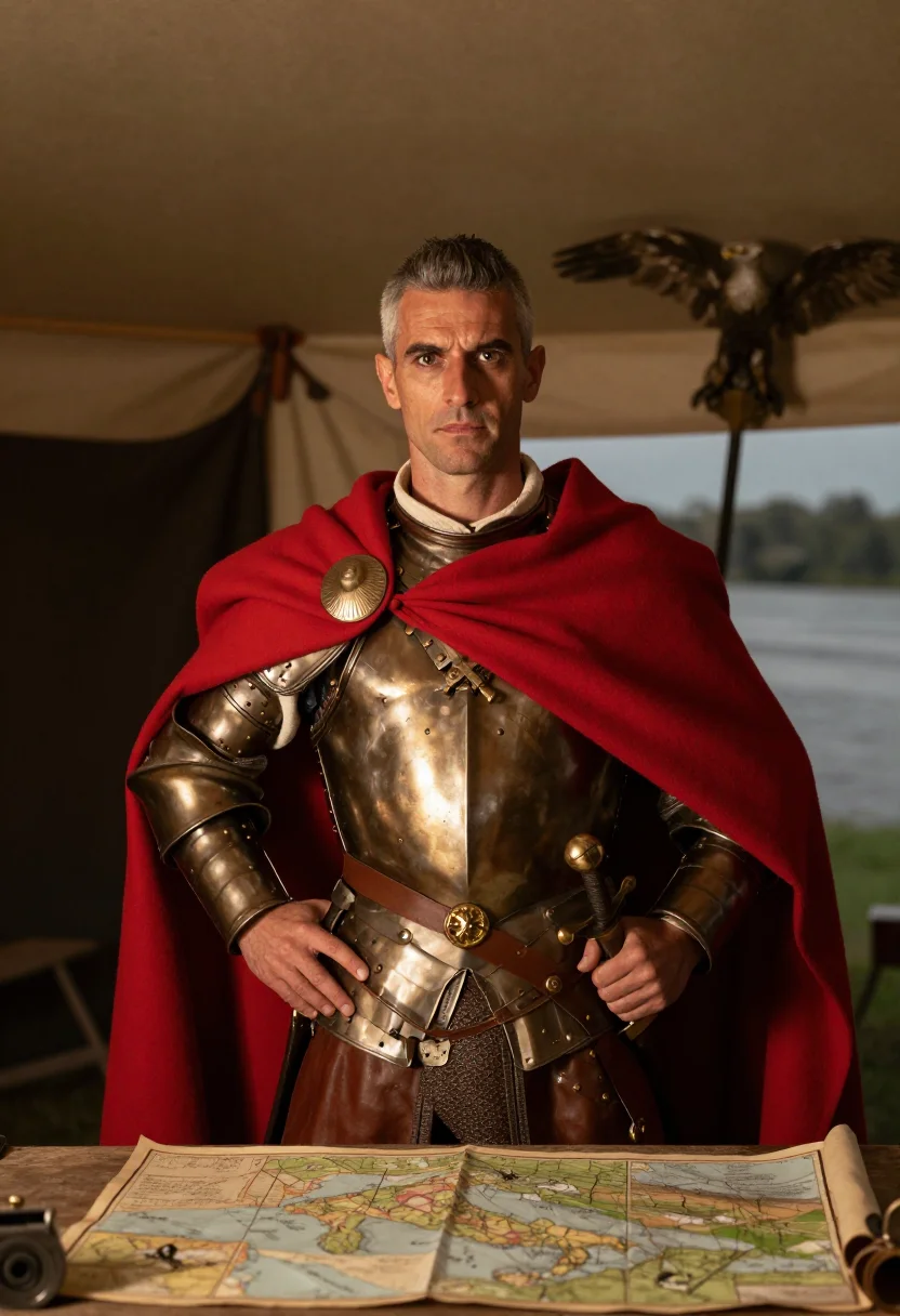 AI caesar sample — portrait of a man, chest-up portrait of a Western-European m