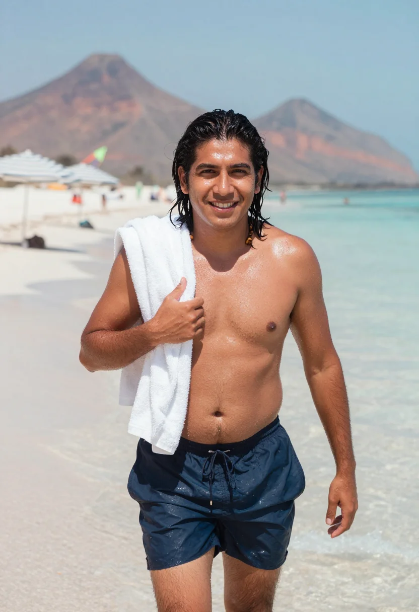 AI caetano tropicalia sample — portrait of a man, close half-length portrait of a Latin-Ame