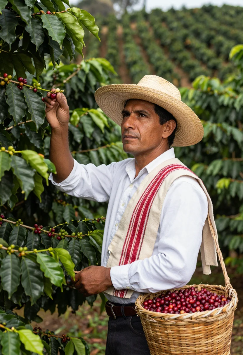 AI cafetero sample — portrait of a man, half-length portrait of a Colombian man i