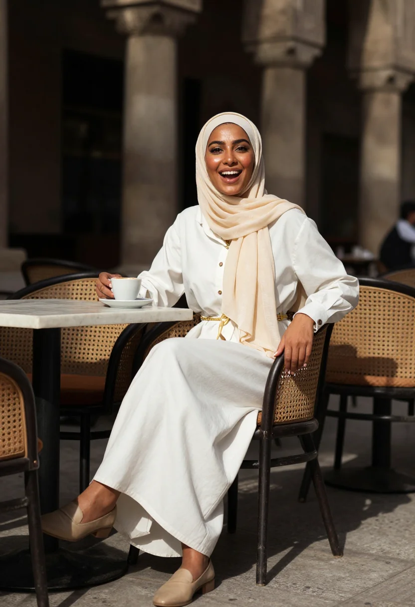 AI cairo korba sample — portrait of a woman, seated full-figure portrait of an Egypt