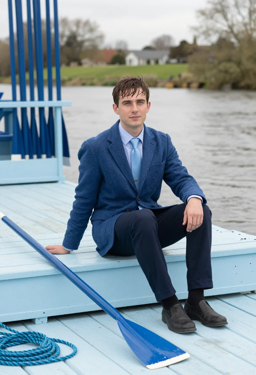AI cambridge blue sample — portrait of a man, full-length portrait of a man in his late