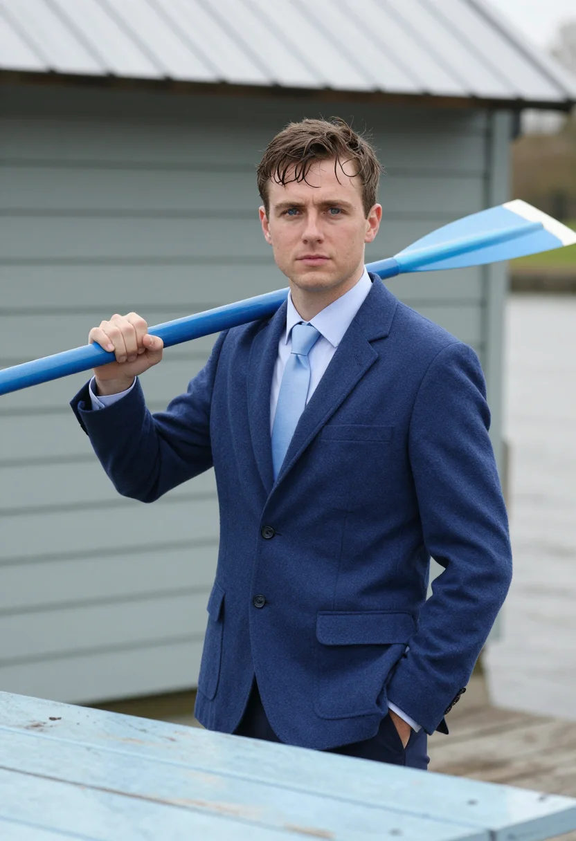 AI cambridge blue sample — portrait of a man, half-length portrait of a man in his late
