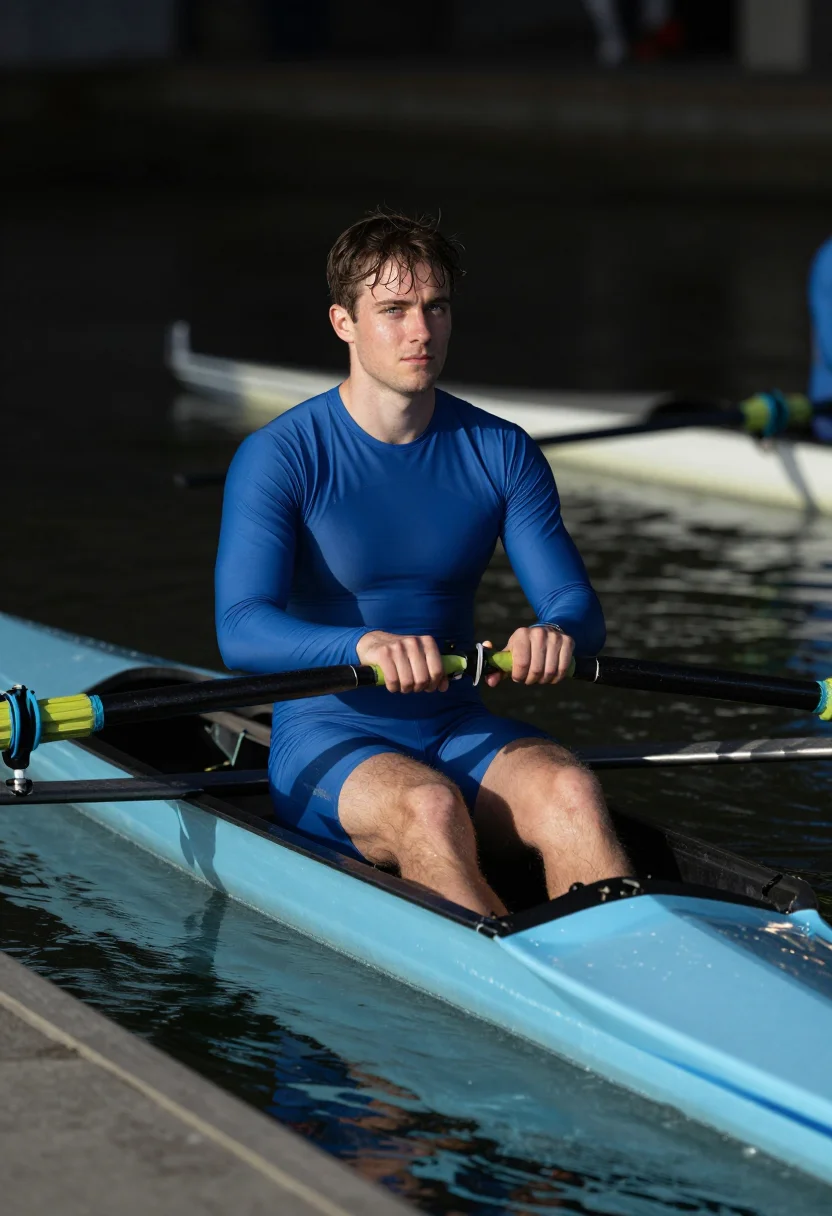 AI cambridge blue sample — portrait of a man, three-quarter-length portrait of a man in