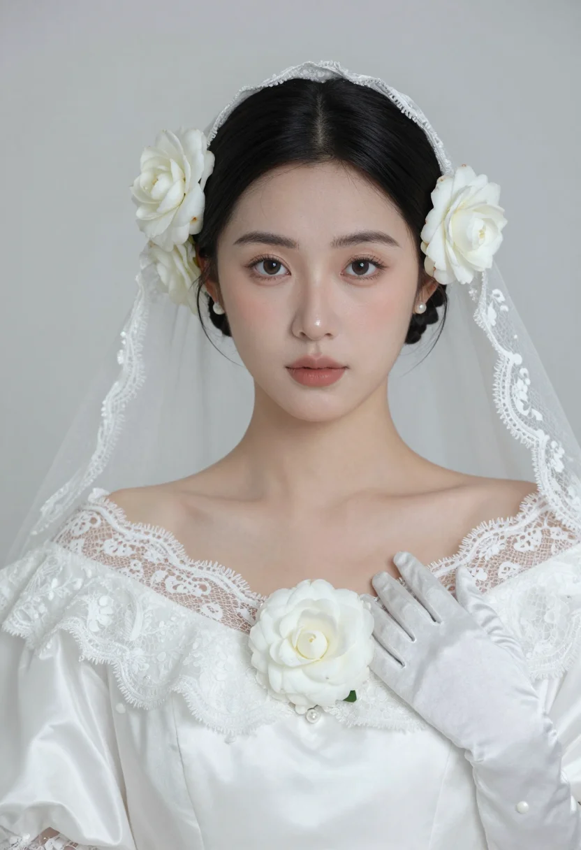 AI camelia blanc sample — portrait of a woman, a Western-European woman in her twentie