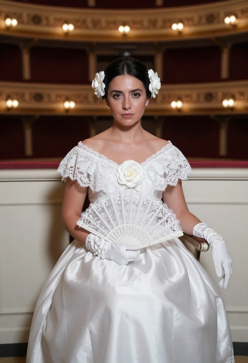 AI camelia blanc sample — portrait of a woman, a Western-European woman in her twentie