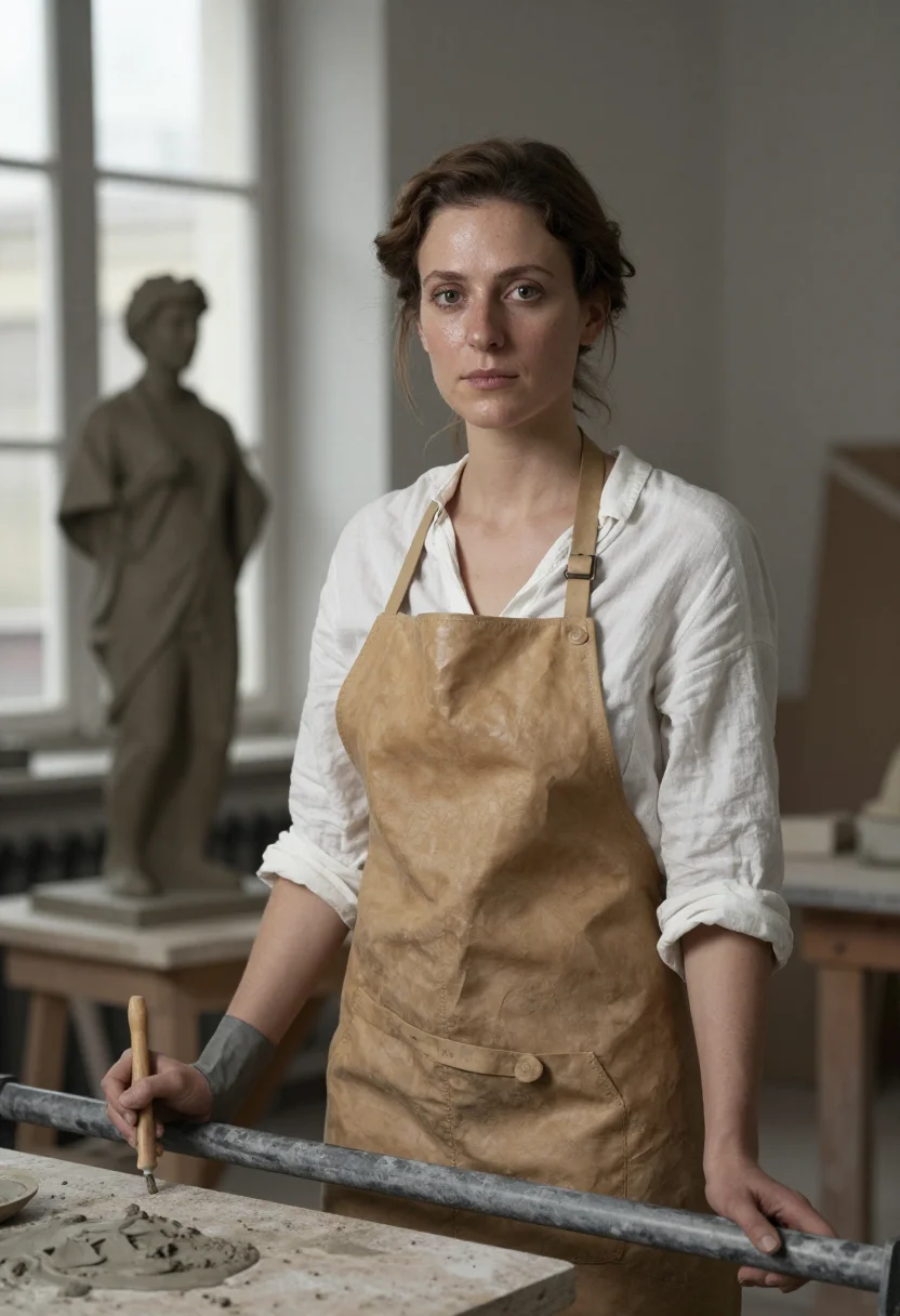 AI camille claudel sample — portrait of a woman, half-length portrait of a Western-Europ