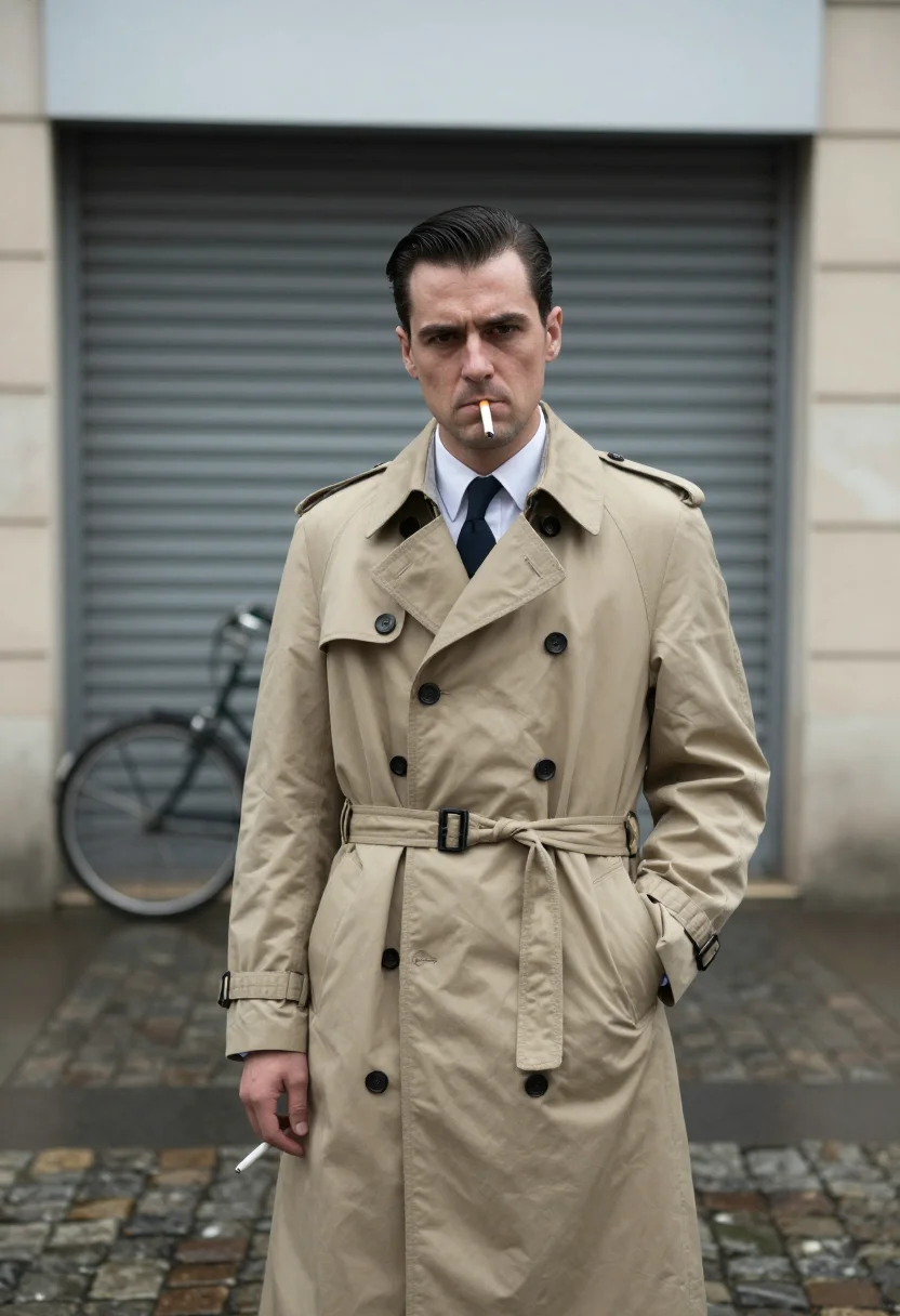 AI camus sample — portrait of a man, three-quarter-length portrait of a Wester