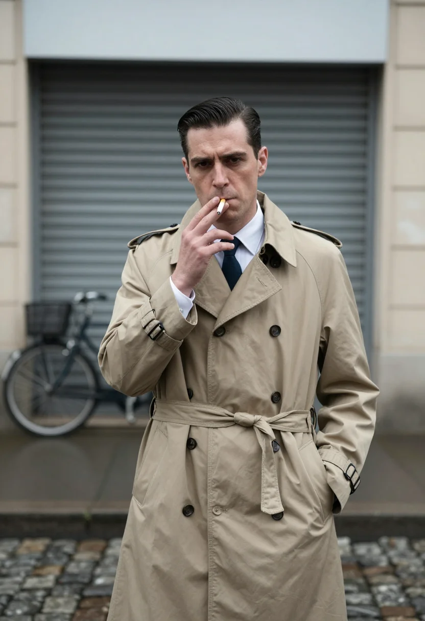 AI camus sample — portrait of a man, close half-length portrait of a Western-E