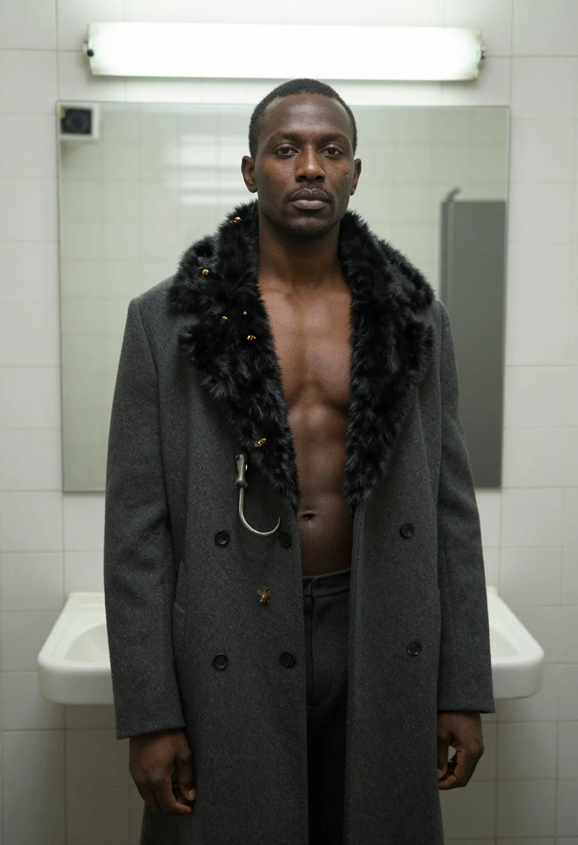 AI candyman sample — portrait of a man, close half-length portrait of a man of Af