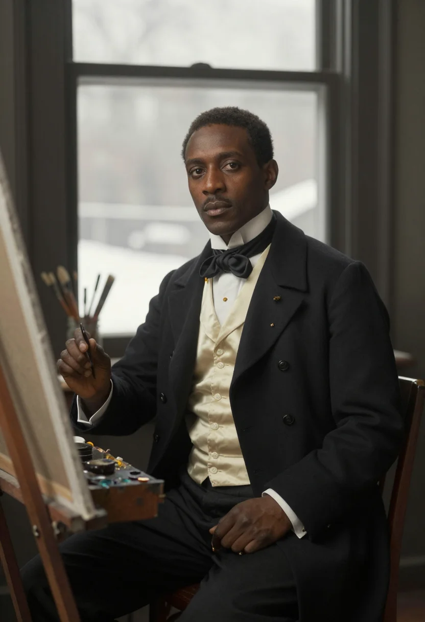 AI candyman sample — portrait of a man, close half-length portrait of a man of Af