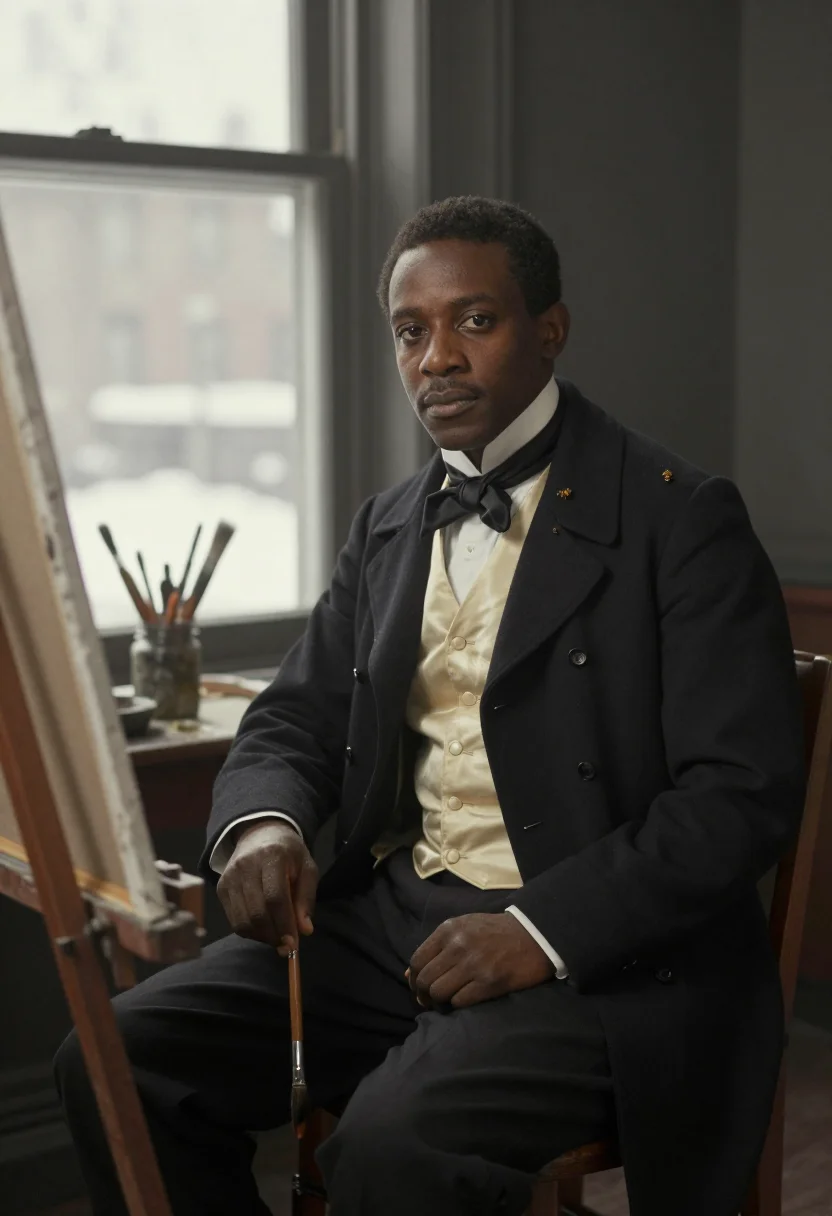 AI candyman sample — portrait of a man, half-length portrait of a man of African-