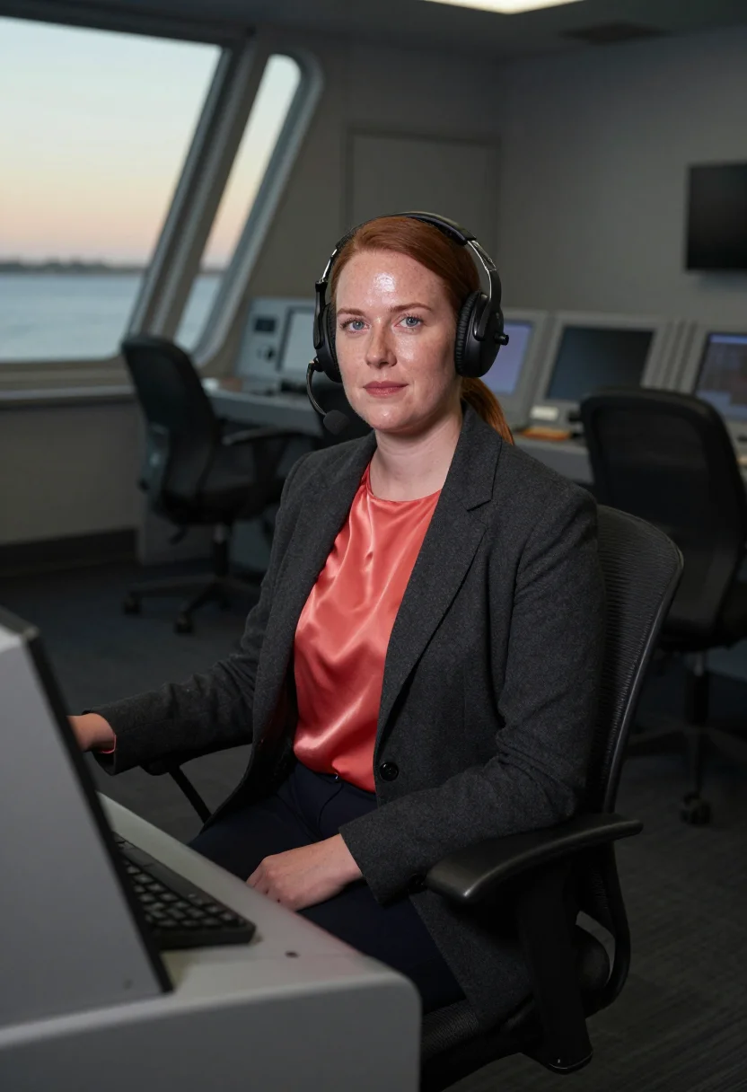 AI cape canaveral launch director coral sample — portrait of a woman, half-length portrait of a woman of Iris