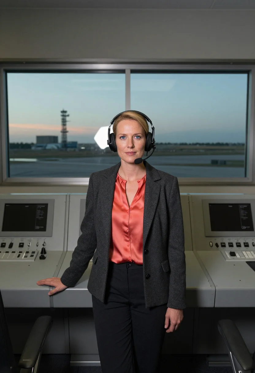AI cape canaveral launch director coral sample — portrait of a woman, half-length portrait of a woman of Germ