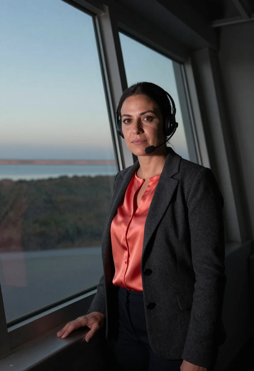 AI cape canaveral launch director coral sample — portrait of a woman, half-length portrait of a woman of Ital