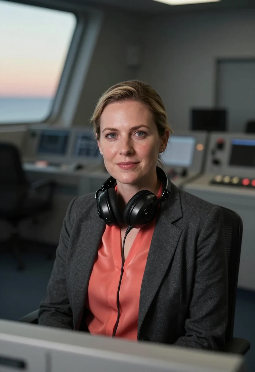 AI cape canaveral launch director coral sample — portrait of a woman, head-and-shoulders portrait of a woman