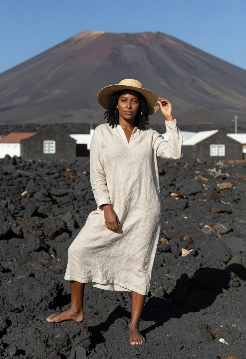 AI cape verde sample — portrait of a woman, full-length portrait of a Cape Verdean