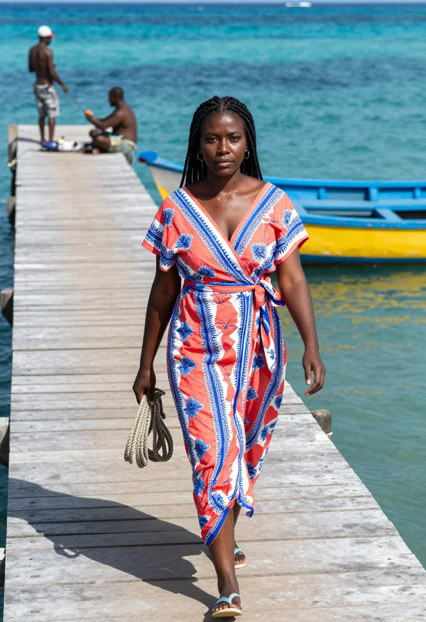 AI cape verde sample — portrait of a woman, three-quarter-length portrait of a Cape