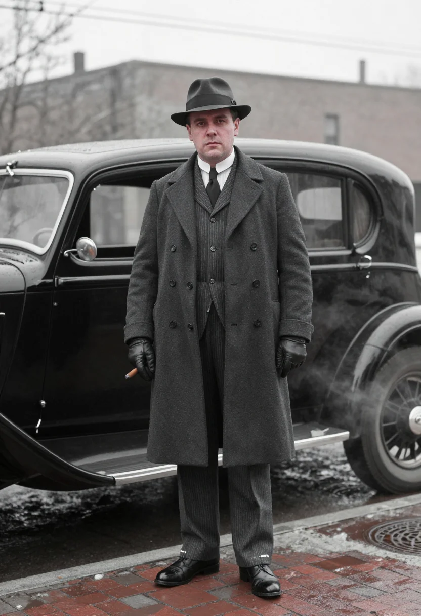 AI capone chicago sample — portrait of a man, full-length portrait of a Western-Europea