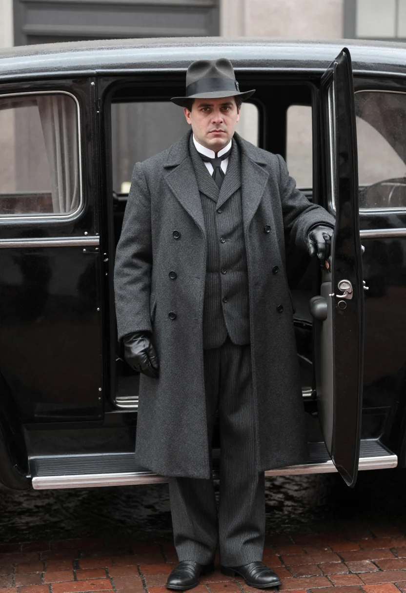 AI capone chicago sample — portrait of a man, three-quarter-length portrait of a Wester