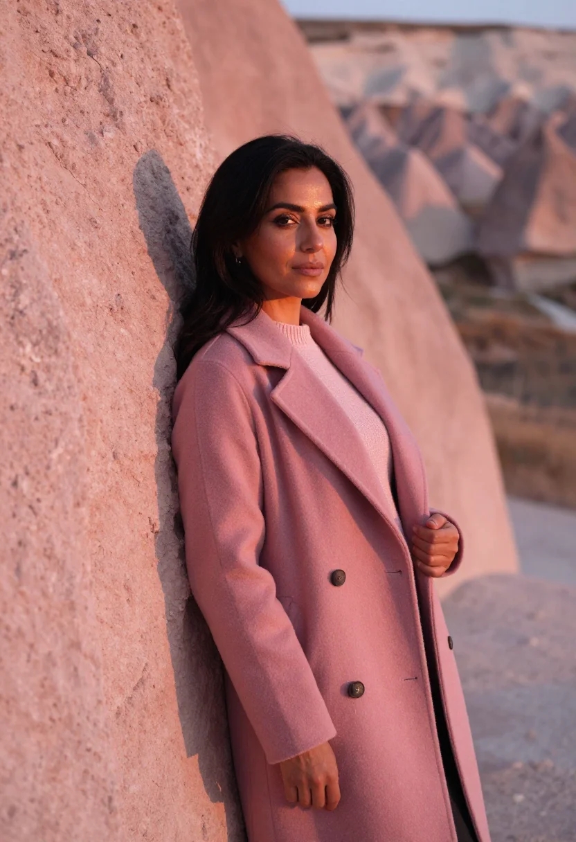 AI cappadocia october rose sample — portrait of a woman, framed half-length from the waist up, a