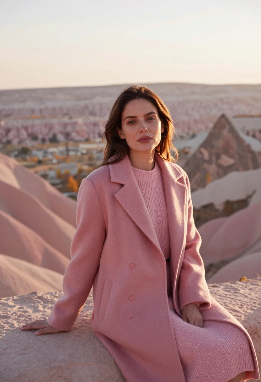 AI cappadocia october rose sample — portrait of a woman, framed chest-up from the ribs, the body