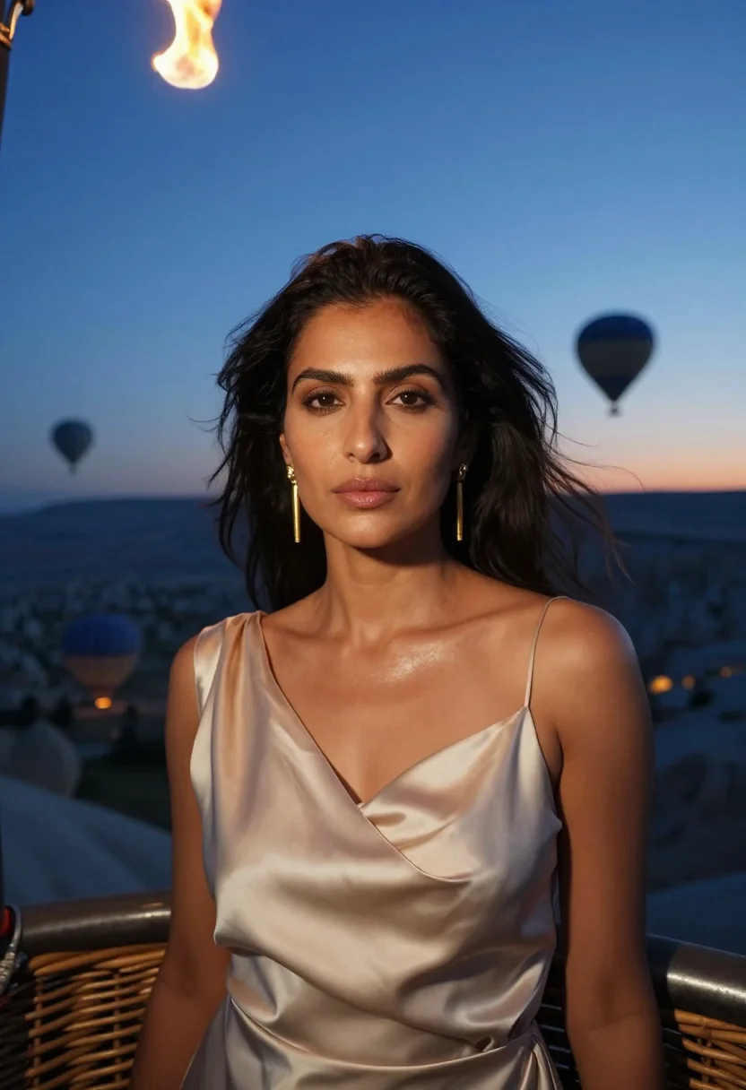 AI cappadocia sample — portrait of a woman, head-and-shoulders portrait of a South-