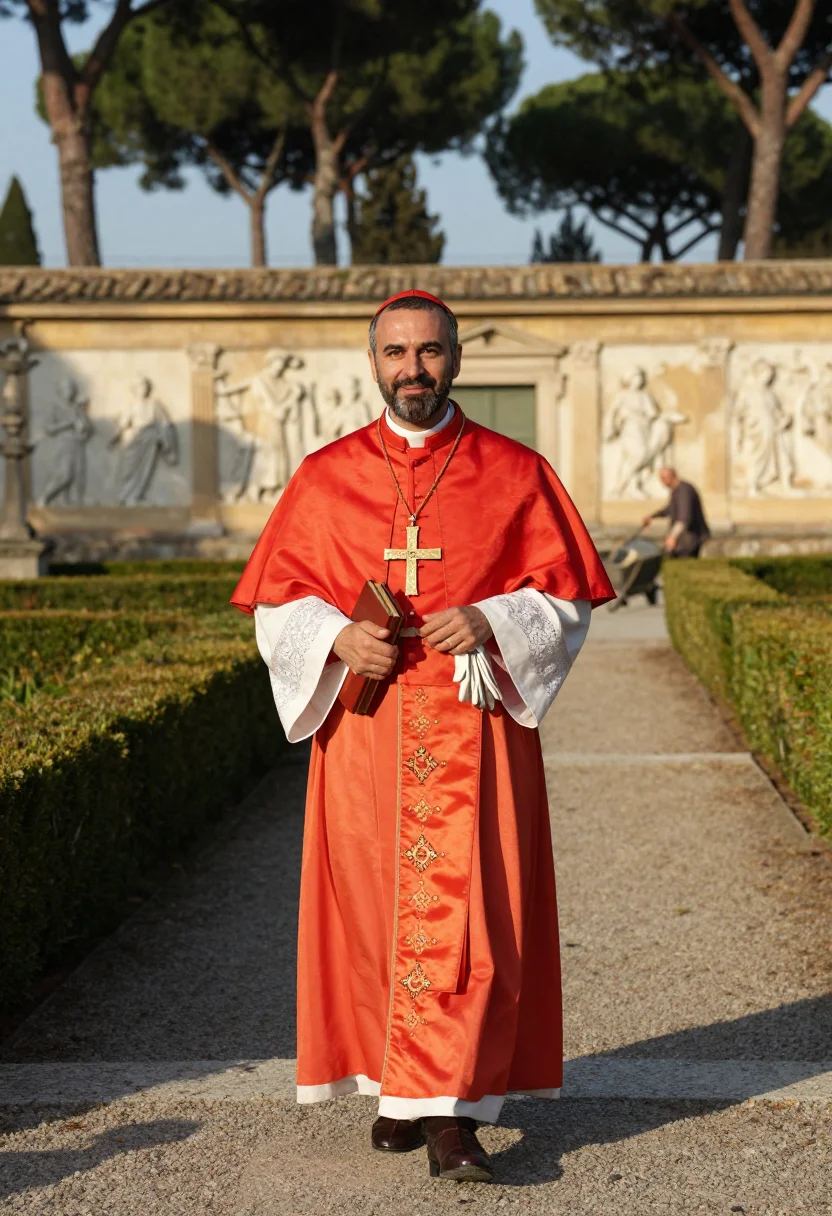 AI cardinal nephew sample — portrait of a man, full-length portrait of an Italian man in