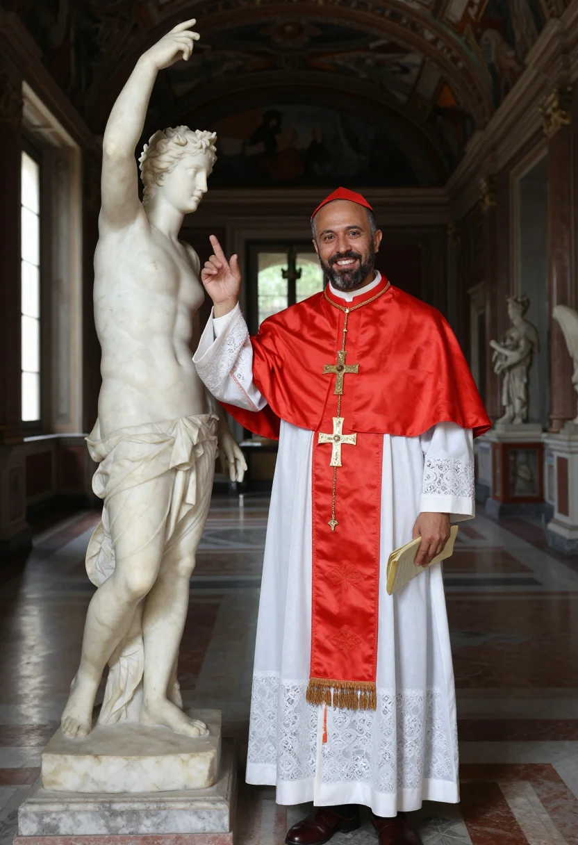 AI cardinal nephew sample — portrait of a man, full-length portrait of an Italian man in