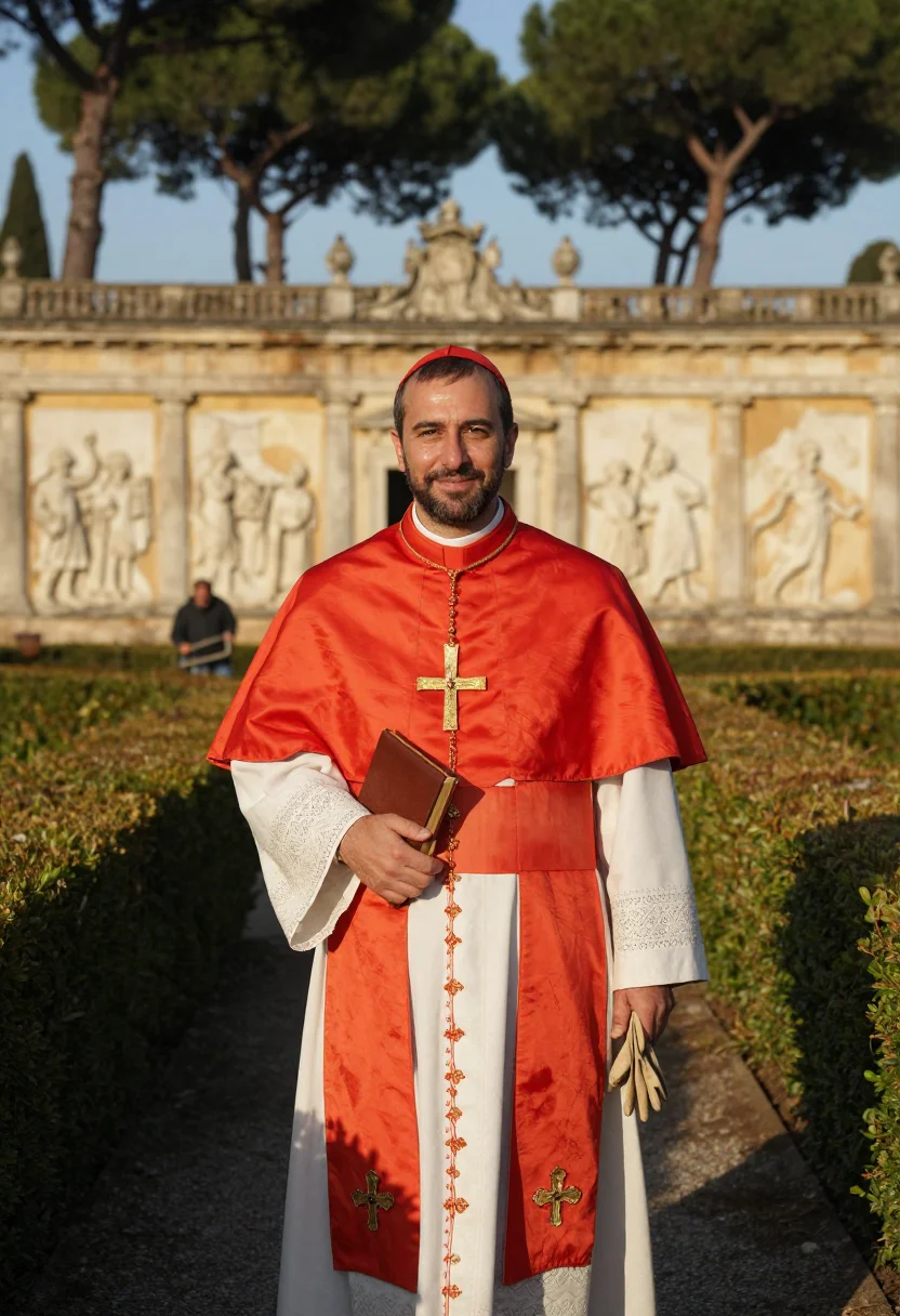 AI cardinal nephew sample — portrait of a man, three-quarter-length portrait of an Itali
