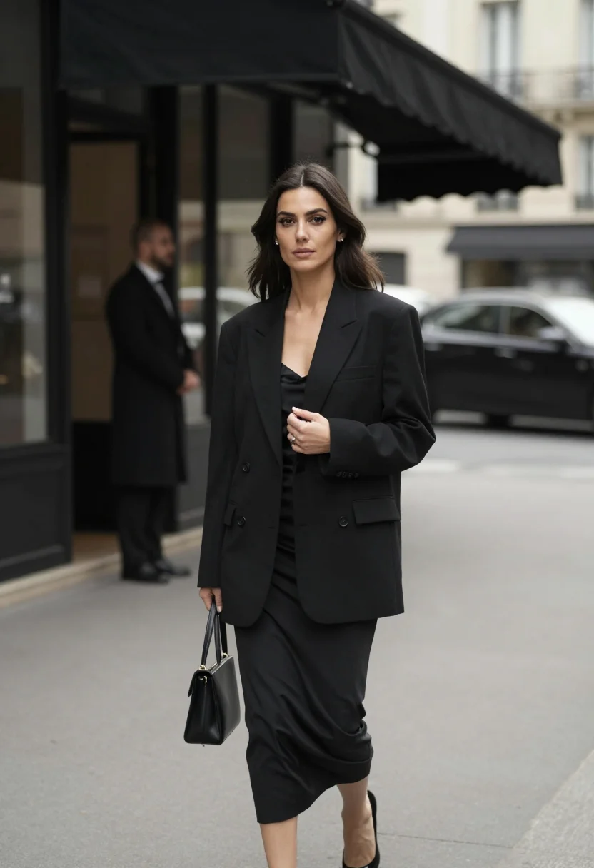 AI carine roitfeld sample — portrait of a woman, half-length portrait of a French woman