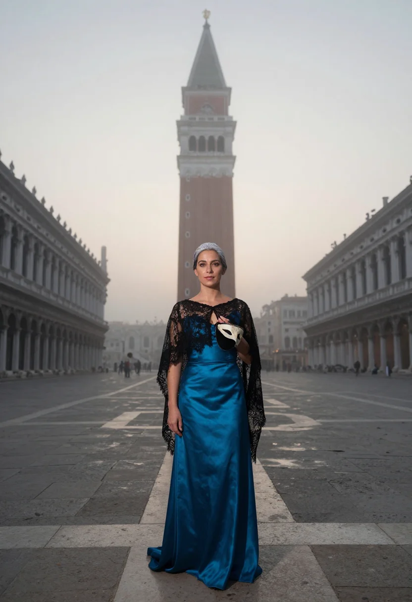 AI carnevale venezia sample — portrait of a woman, wide portrait of a Western-European wom